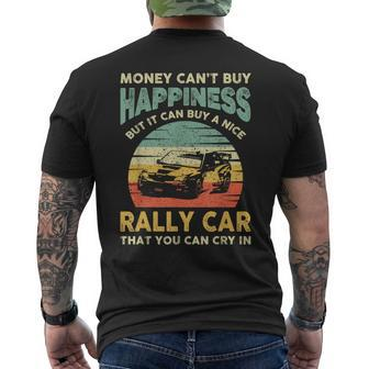 Rally Car Joke Saying Retro Vintage Dirt Track Racing Men's T-shirt Back Print - Monsterry AU