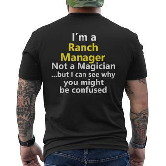 Ranch Manager Job Career Profession Occupation Men's T-shirt Back Print - Monsterry