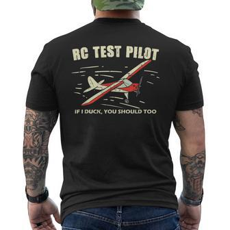 Rc Pilot Airplane Aircraft Drone Vintage Men's T-shirt Back Print - Monsterry