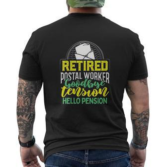 Retirement Mailman Party Retired Postal Worker Mens Back Print T-shirt - Thegiftio UK
