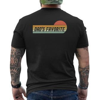 Retro Dad's Favorite Son Or Daughter Father's Day Mens Back Print T-shirt | Mazezy DE