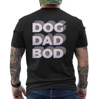 Retro Dog Dad Bod Gym Workout Fitness Mens Back Print T-shirt | Mazezy