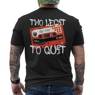 Retro Hip Hop Mixtape Two Legit To Quit Urban Style Men's T-shirt Back Print - Seseable