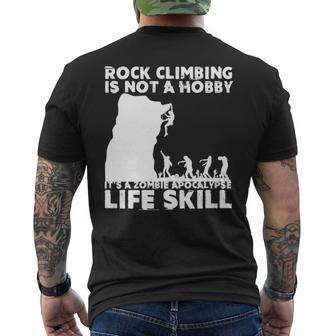 Rock Climber For Men Women Cool Zombie Climbing Men's T-shirt Back Print | Mazezy UK