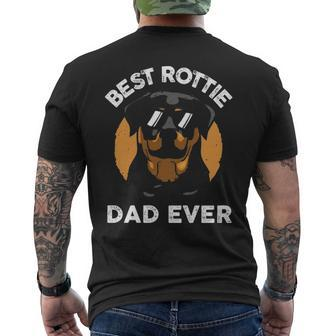 Rottweiler Dad For Men Grandpa Rottie Dad Quote Men's T-shirt Back Print | Mazezy