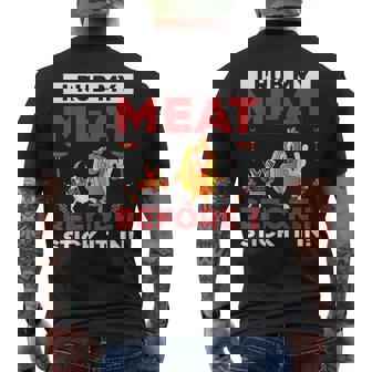 I Rub My Meat Before I Stick It In Summer Bbq Men's T-shirt Back Print - Thegiftio