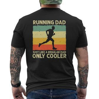 Running For Men Dad Marathon Runner Coach Marathoner Mens Back Print T-shirt | Mazezy