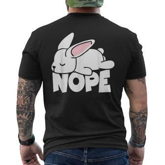 Saying Lazy Nope Rabbit Bunny Men's T-shirt Back Print - Thegiftio UK