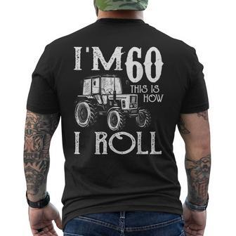 Saying Vintage Tractors Farmer Rancher 60Th Birthday Men's T-shirt Back Print - Monsterry