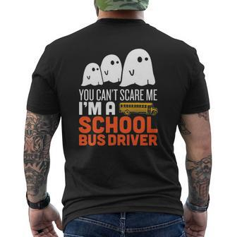 Scary School Bus Driver Halloween Costume Mens Back Print T-shirt - Thegiftio UK