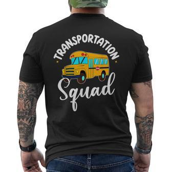 School Bus Driver Back To School Transportation Squad Men's T-shirt Back Print | Mazezy