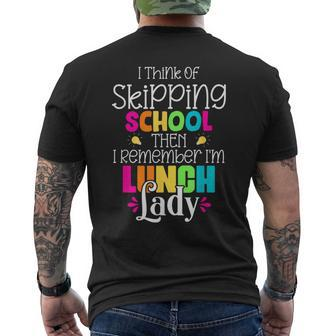 School Lunch Lady Cafeteria Lady Lunchroom Ladies Men's T-shirt Back Print - Thegiftio UK
