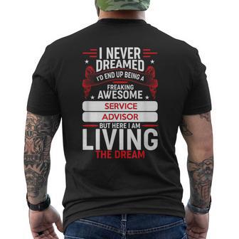 Service Advisor Saying For Graduation Men's T-shirt Back Print - Monsterry AU