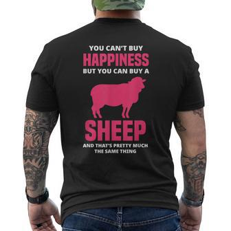 Sheep Farmer Farming Lamb Farmer Sheep Lover Men's T-shirt Back Print - Thegiftio UK