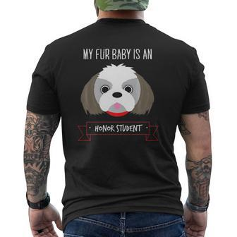 Shih Tzu Puppy Dog Mens Back Print T-shirt | Mazezy