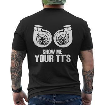 Show Me Your Tt S T-Shirt Twin Turbo Car Racing Tee Mens Back Print T-shirt - Seseable