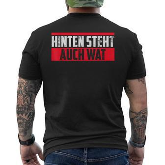 Slogan Hinten Steht Auch Wat Auch Wat German Language T-Shirt mit Rückendruck - Seseable