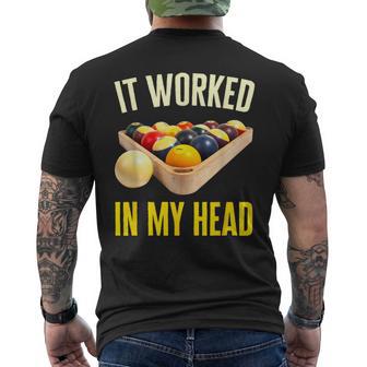 Snooker For Men 8 Ball Pool Billiards Player Men's T-shirt Back Print - Thegiftio UK