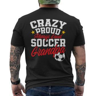 Soccer Grandpa Crazy Proud Always Loud Father's Day Men's T-shirt Back Print - Thegiftio UK