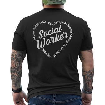 Social Worker Appreciation Month Love Social Work Men's T-shirt Back Print - Monsterry AU