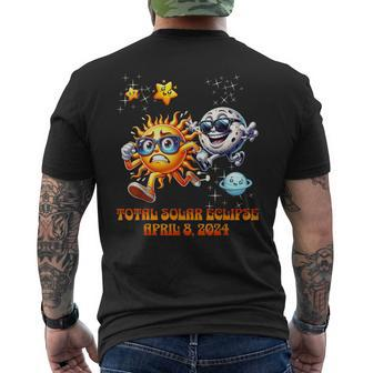 Solar Eclipse Chase April 2024 Moon Chasing Sun Men's T-shirt Back Print - Seseable