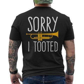 Sorry I Tooted Trumpet Band Men's T-shirt Back Print - Monsterry DE