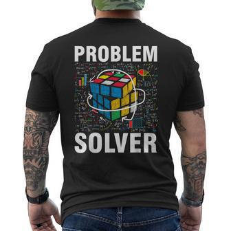 Speedcube Competitive Puzzle Boys Math Lover Cube Men's T-shirt Back Print - Monsterry