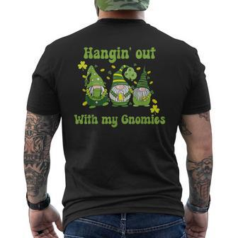 St Patrick's Day Hangin' Out With My Gnomies Men's T-shirt Back Print | Mazezy