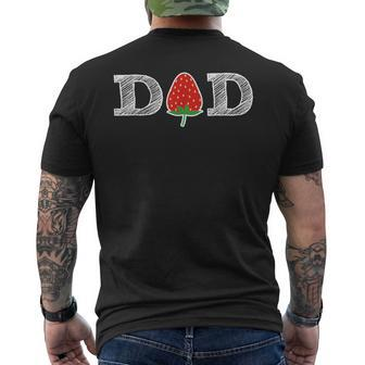 Strawberry Dad Fruit Berry Father Men's T-shirt Back Print - Thegiftio UK