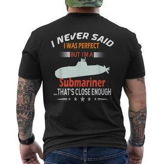 Submarine Ship Submariner Veteran Men's T-shirt Back Print - Monsterry UK