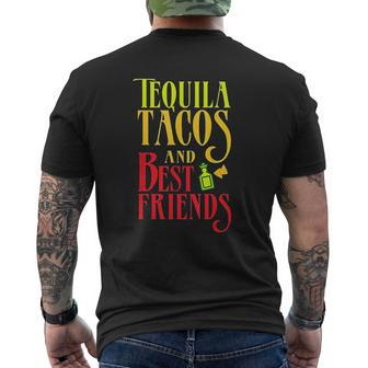 Taco Retro Taco Tequila Tacos And Best Friend Mens Back Print T-shirt - Thegiftio UK