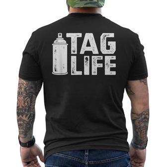 Tagging Life Spray Painting Tagger Men's T-shirt Back Print - Monsterry CA