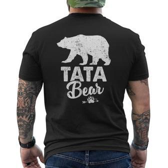 Tata Bear Father's Day Mens Back Print T-shirt | Mazezy