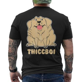 Thicc Boi Labrador T Hilarious Fat Dog Men's T-shirt Back Print | Mazezy