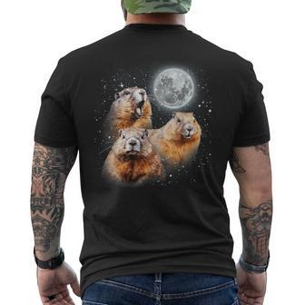 Three Groundhog Moon 3 Groundhog Head Groundhog Day Men's T-shirt Back Print | Mazezy