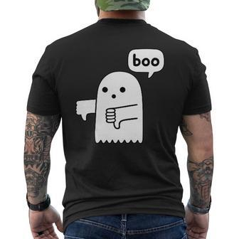 Thumbs Down Ghost Screaming Boo Disapproval Mens Back Print T-shirt - Thegiftio UK