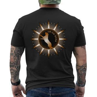 Total Solar Eclipse 2024 Dog Lover Solar Energy Panel Men's T-shirt Back Print - Thegiftio UK