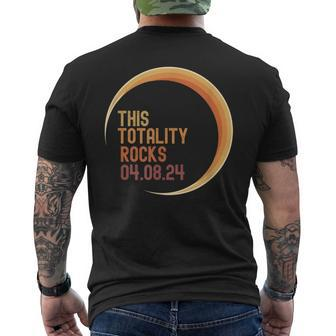 Total Solar Eclipse This Totality Rocks April 4 2024 Men's T-shirt Back Print | Mazezy