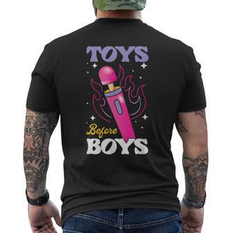 Toys Before Boys Adult Humor Men's T-shirt Back Print - Monsterry DE