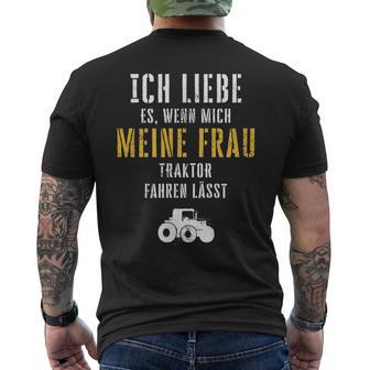 Tractor Fan Ich Liebe Meine Wrau T-Shirt mit Rückendruck - Geschenkecke