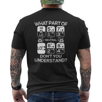 Trucker Novelty Truck Driver Trucking Dad Mens Back Print T-shirt | Mazezy DE