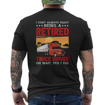 Trucker Semi Trailer Truck Driver Mens Back Print T-shirt | Mazezy