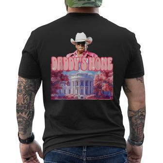 Trump Pink Cowboy Take America Back 2024 Daddy's Home Men's T-shirt Back Print - Monsterry CA