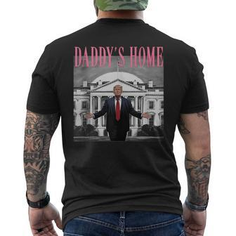 Trump Pink Daddys Home Trump 2024 Men's T-shirt Back Print - Seseable