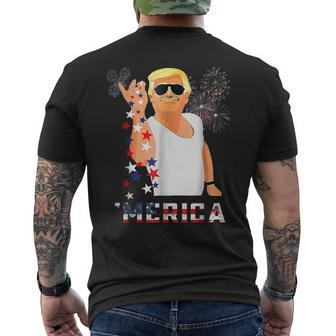 Trump Salt Merica Freedom 4Th Of July Usa Flag 2024 Men's T-shirt Back Print - Monsterry CA
