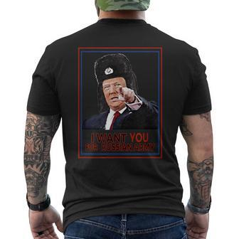 Trump I Want You For The Russian Army Men's T-shirt Back Print - Monsterry AU