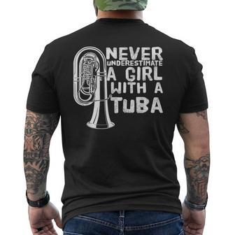 Tuba Player Men's T-shirt Back Print - Seseable