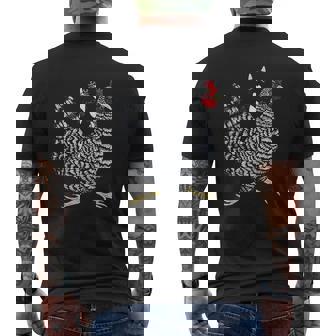 Tuxedo Cat Riding A Chicken Mens Back Print T-shirt - Thegiftio