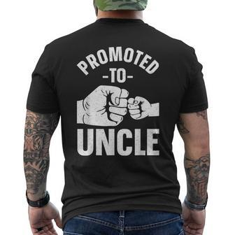 Uncle For Daddy Dad Boys Promoted To Uncle Men's T-shirt Back Print - Seseable