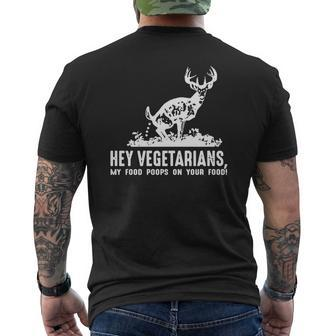 Vegetarian Meat Eater Deer T Shirt Hunting Shirt Mens Back Print T-shirt - Thegiftio UK